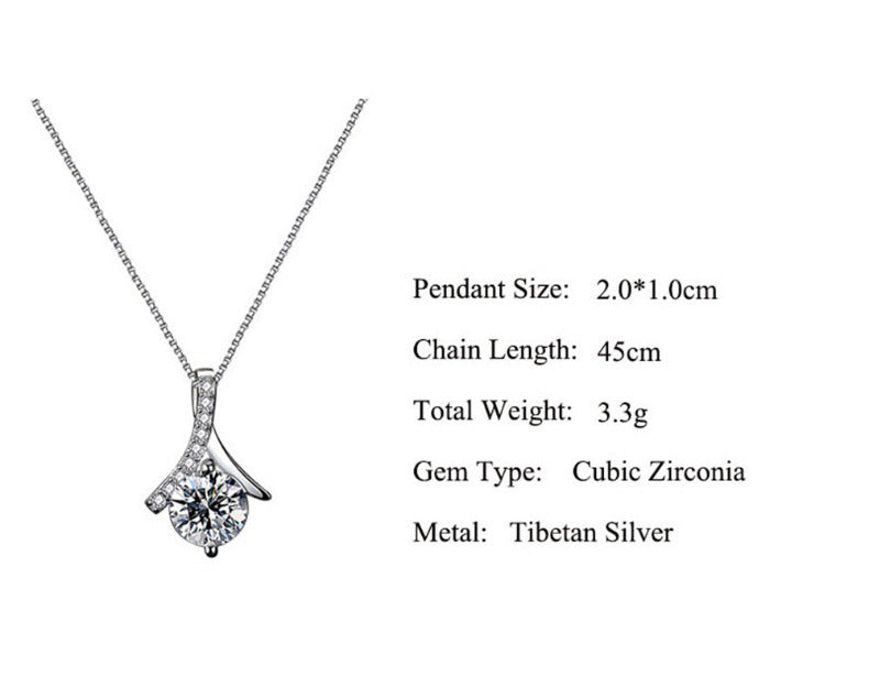 Herringbone pendant necklace women's full diamond light luxury clavicle chain