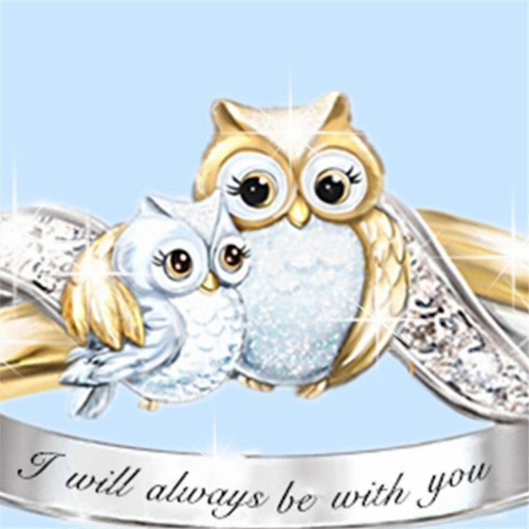 Two Color Ring Women's Owl Animal Ring