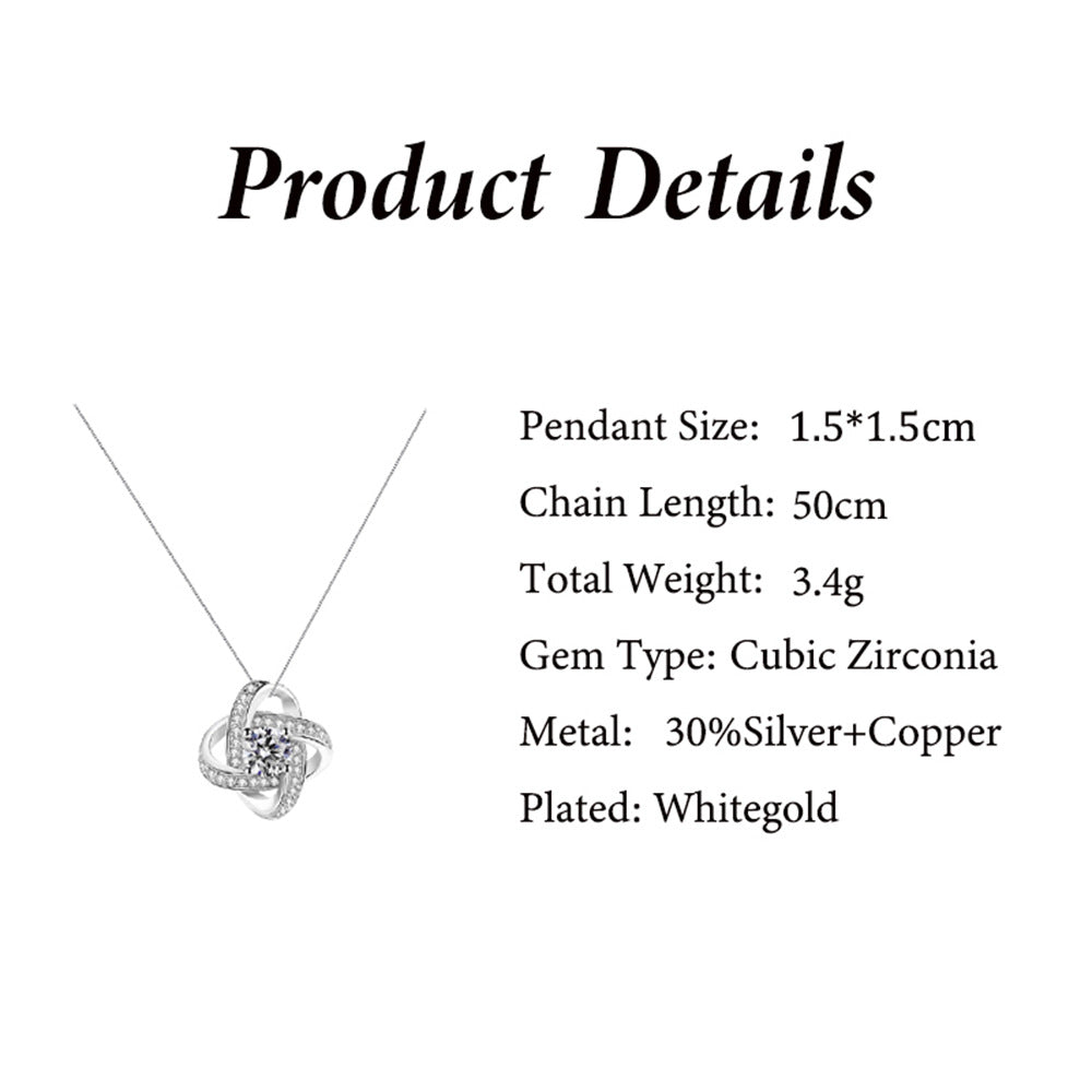 Four-leaf clover necklace hollow light luxury niche design Valentine's Day Mother's Day gift clavicle chain gift box set