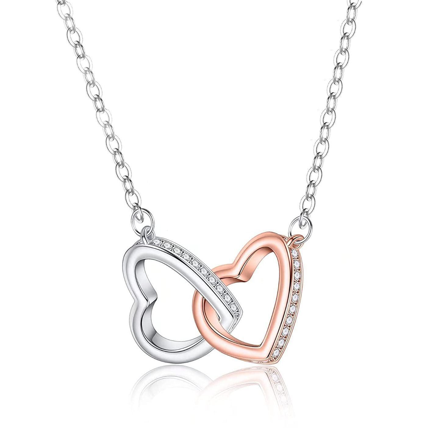 Mother's Day Double Ring Love Necklace for Women