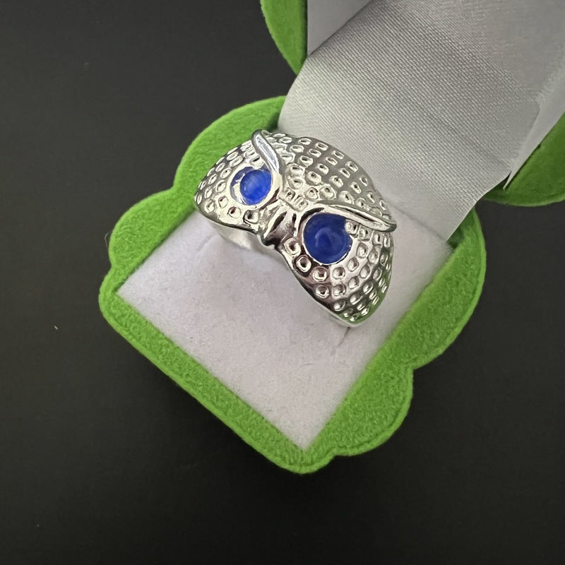 Vintage Ring Owl Ring Devil's Eye Ring
