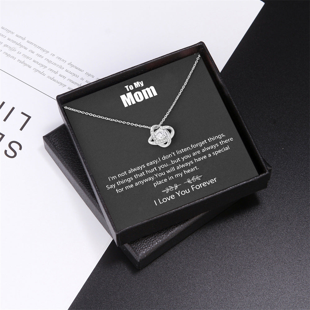 Four-leaf clover necklace hollow light luxury niche design Valentine's Day Mother's Day gift clavicle chain gift box set